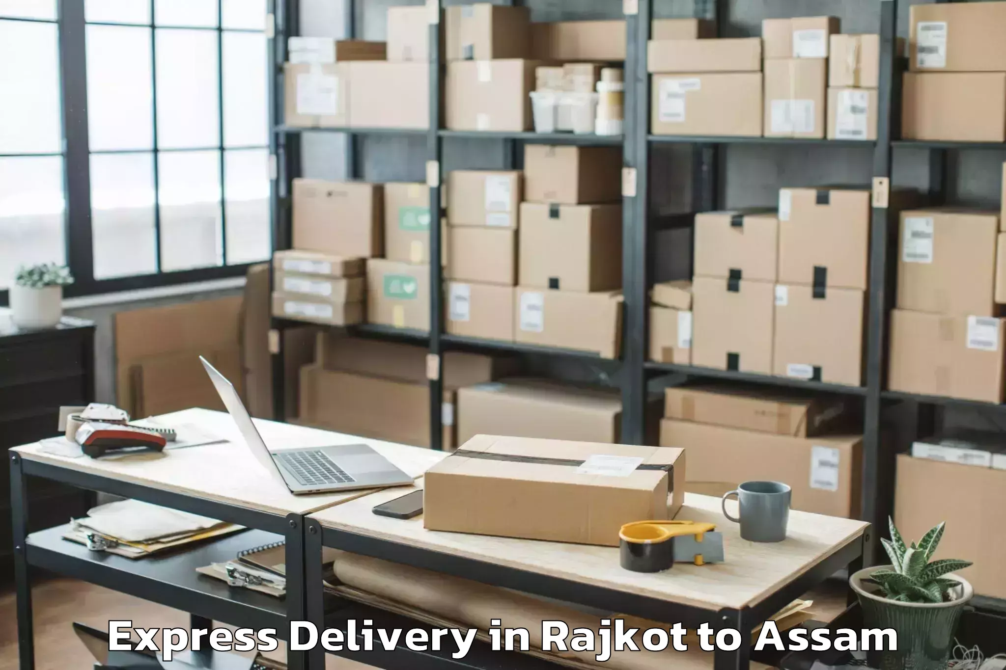 Leading Rajkot to Duliajan Express Delivery Provider